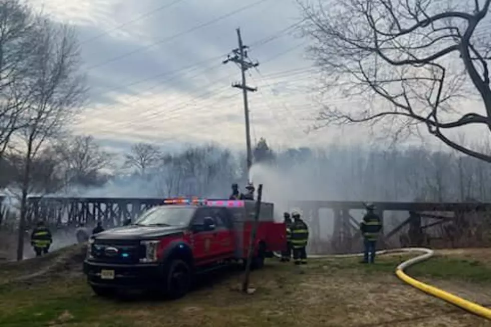 Firefighters at a fire along Lake Boulevard in Matawan