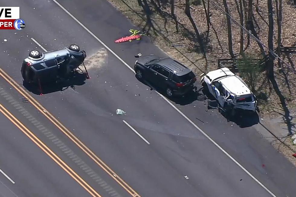 NJ State Police vehicle involved in 3-car crash