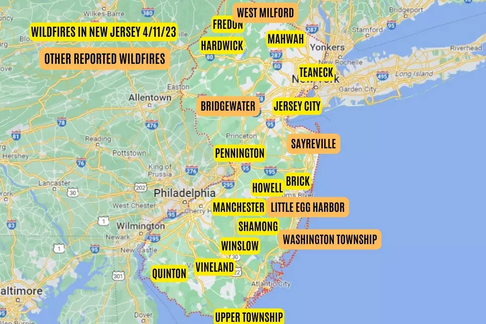 Reported wildfires in New Jersey in April