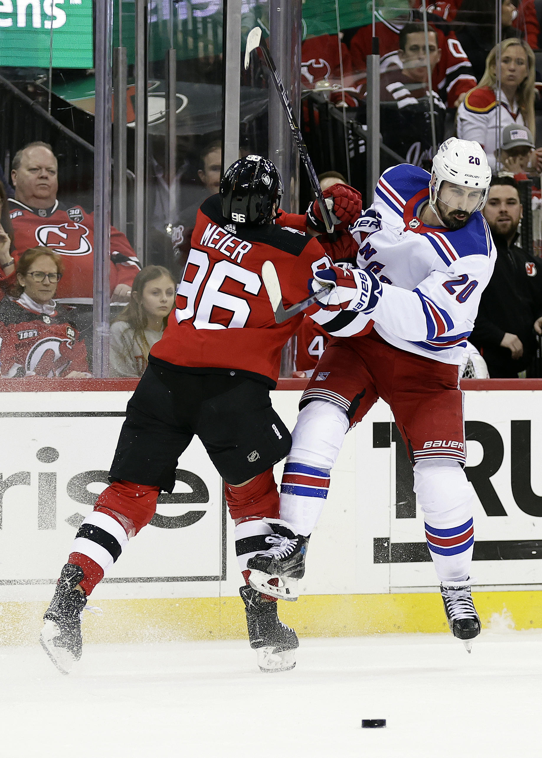 New Jersey Devils' John Marino (6) during the third period of an