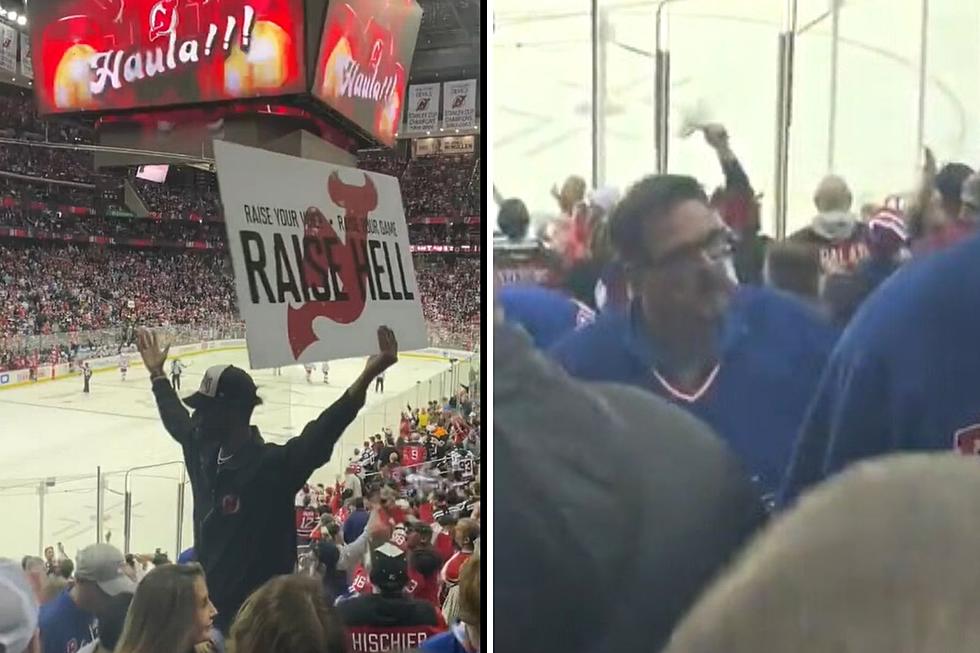 Sore loser Rangers fan punches New Jersey Devils Woo Crew member — twice!