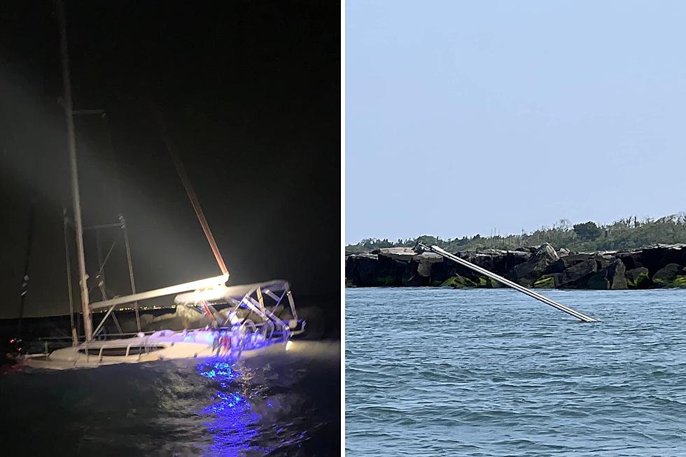 Coast Guard rescues 2 as sailboat sinks in Cape May, NJ Inlet