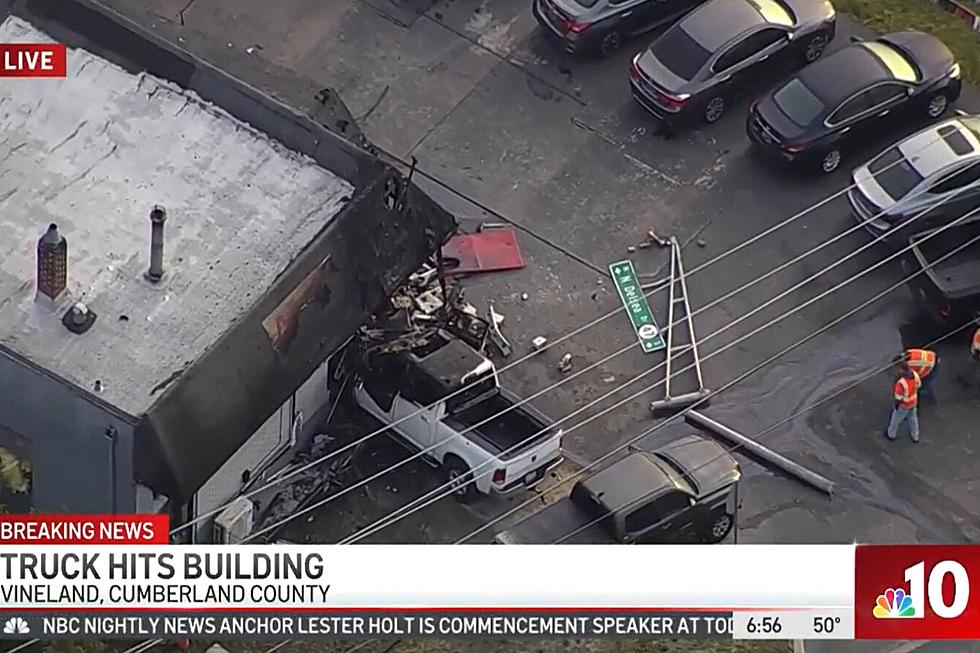 Pick-up slams into side of Vineland, NJ car dealership