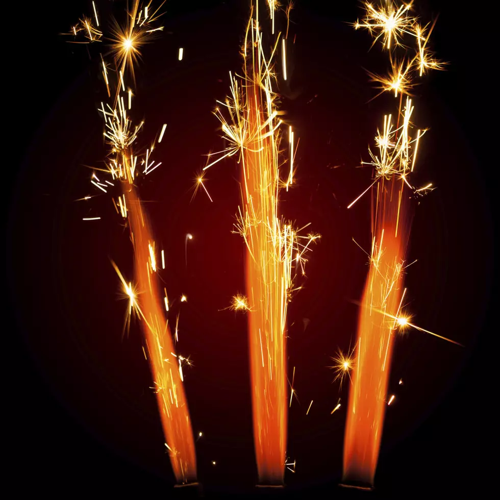 three firework sparklers