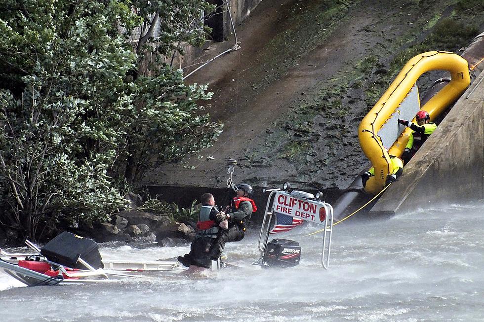 Dramatic helicopter rescue saves NJ firefighters in boat from waterfall