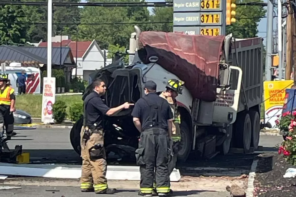 Dump truck involved in a crash on Rt. 1 in Lawrence 6/1/23