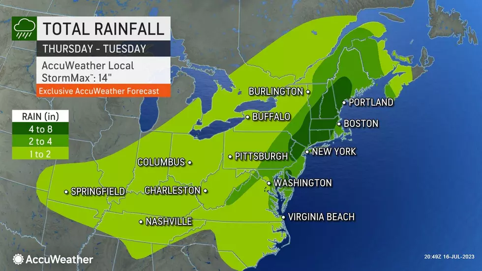 Total rainfall in NW NJ exceeded 7" in spots over the weekend. (Accuweather)