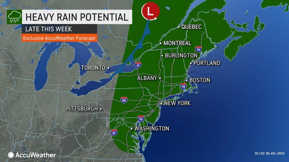 Unsettled stormy weather makes a comeback from Thursday through Saturday. (Accuweather)