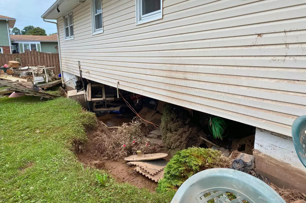 Foundation collapse on Dukes Parkway in Manville after Hurricane Ida (via Cleighton Smith)