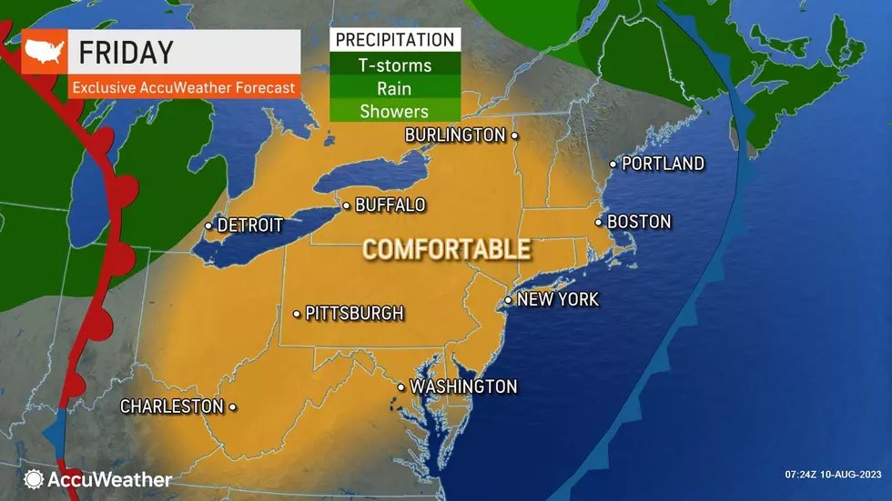 Pleasant weather returns across the Northeast on Friday. (Accuweather)