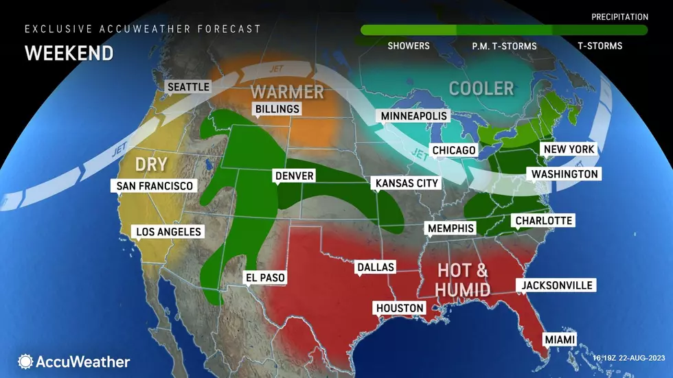While a shower remains possible on Saturday, our weather will eventually clear out again into early next week. (Accuweather)
