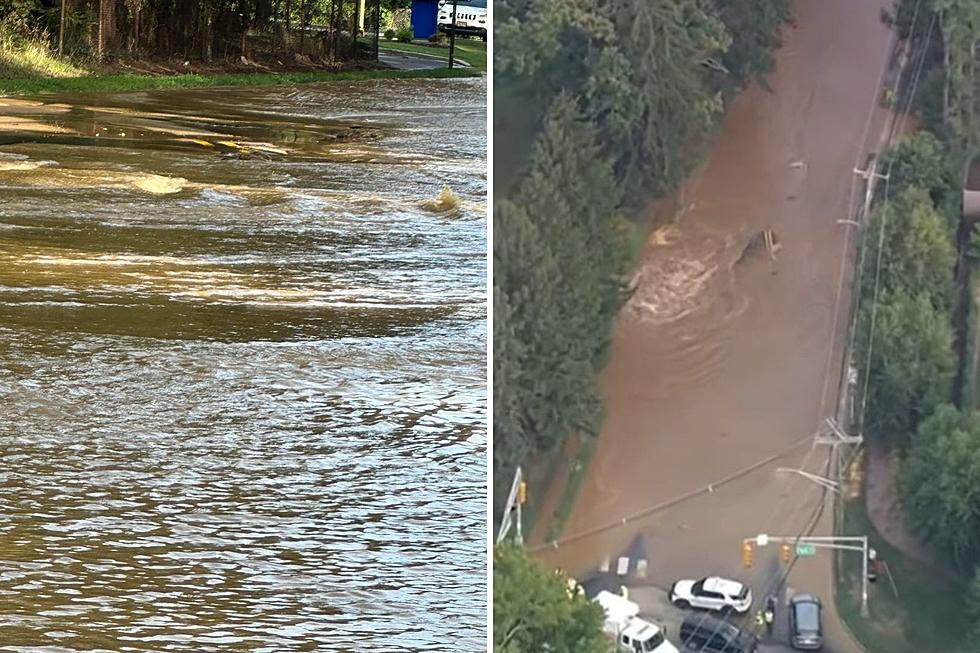 Road into a river — Middletown, NJ water main break floods street