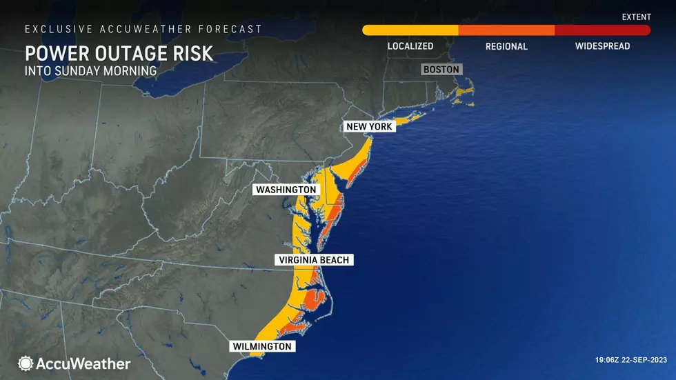 There is a prominent risk of widespread power outages due to ferocious 40-50+ mph winds. (Accuweather)