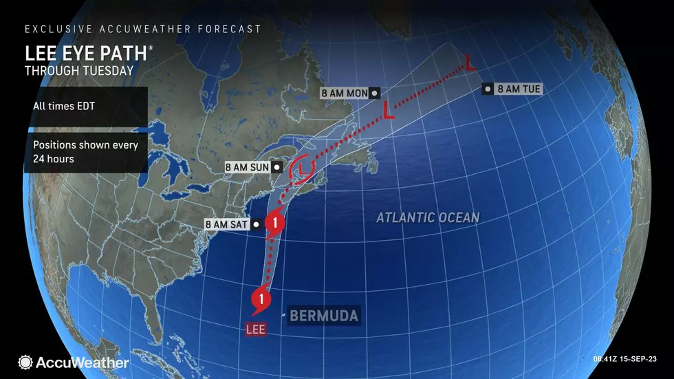 The latest forecast track of Hurricane Lee keeps the storm well east of New Jersey. (Accuweather)