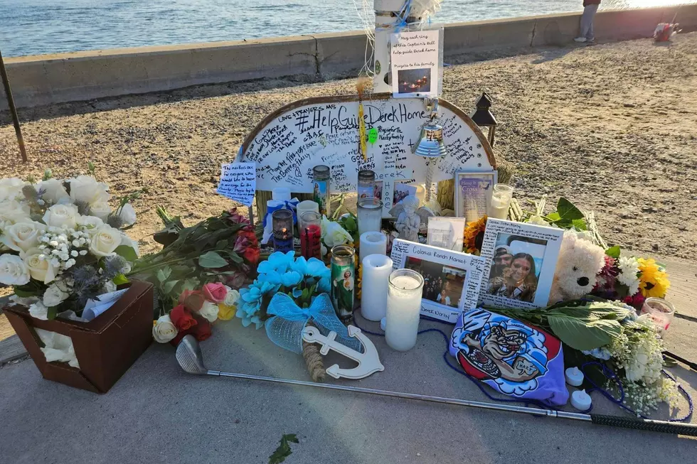 Memorial to Derek Narby at Manasquan Inlet