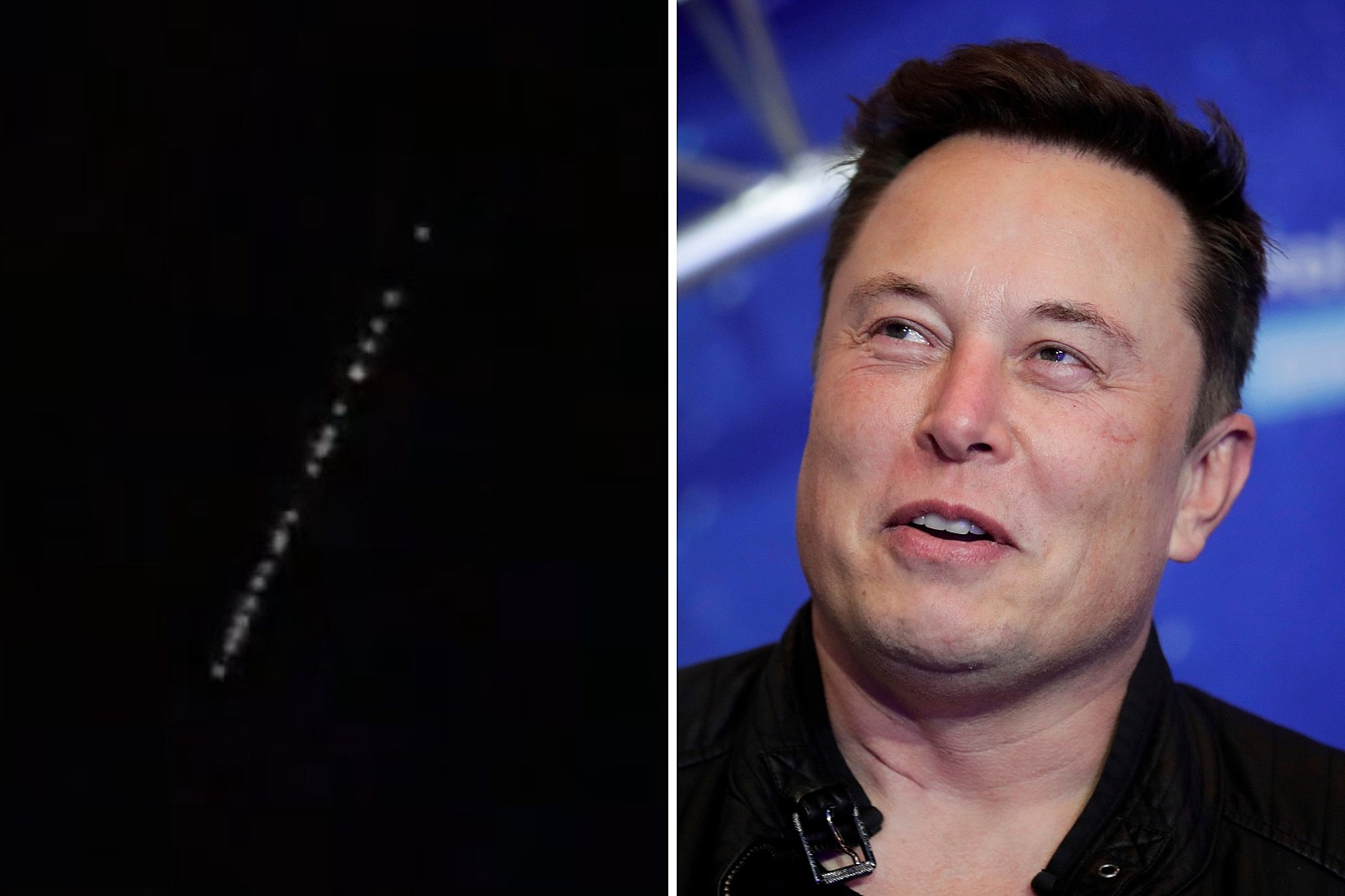 Starlink satellites look strange, but they're not UFOs. They belong to Elon  Musk.