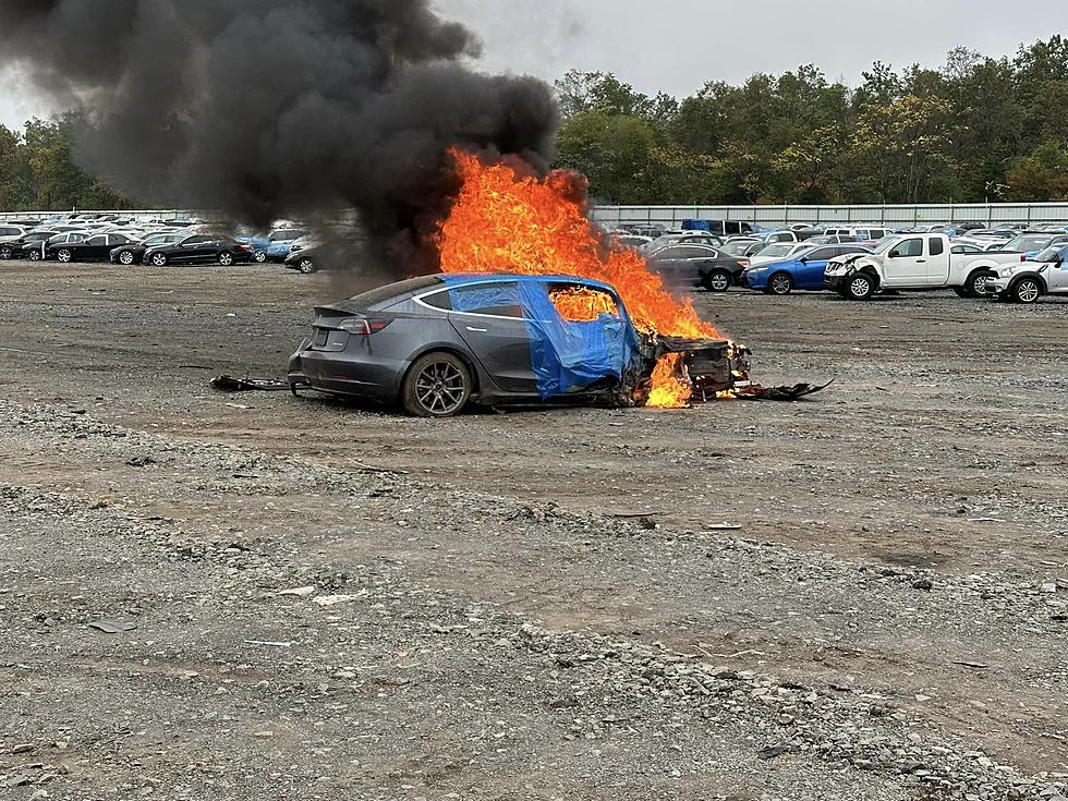Tesla catches fire in Hillsborough, NJ parking lot