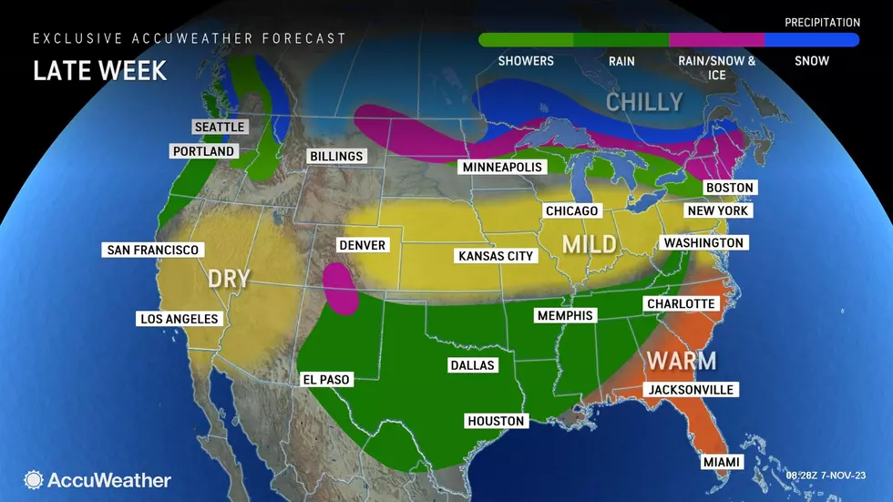 Thursday will be the last mild day of this stretch, with colder air and storm systems knocking on New Jersey's door. (Accuweather)
