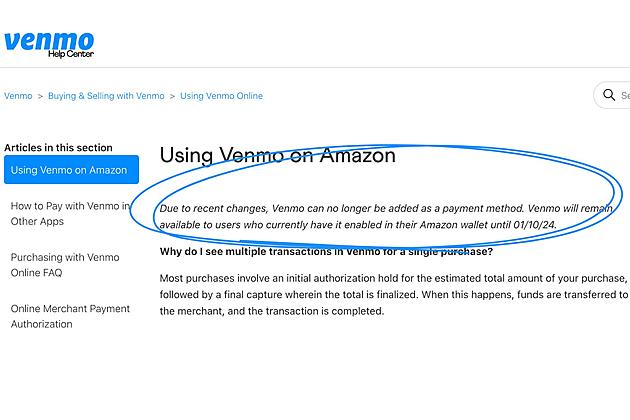 Amazon policy with Venmo (Venmo.com)