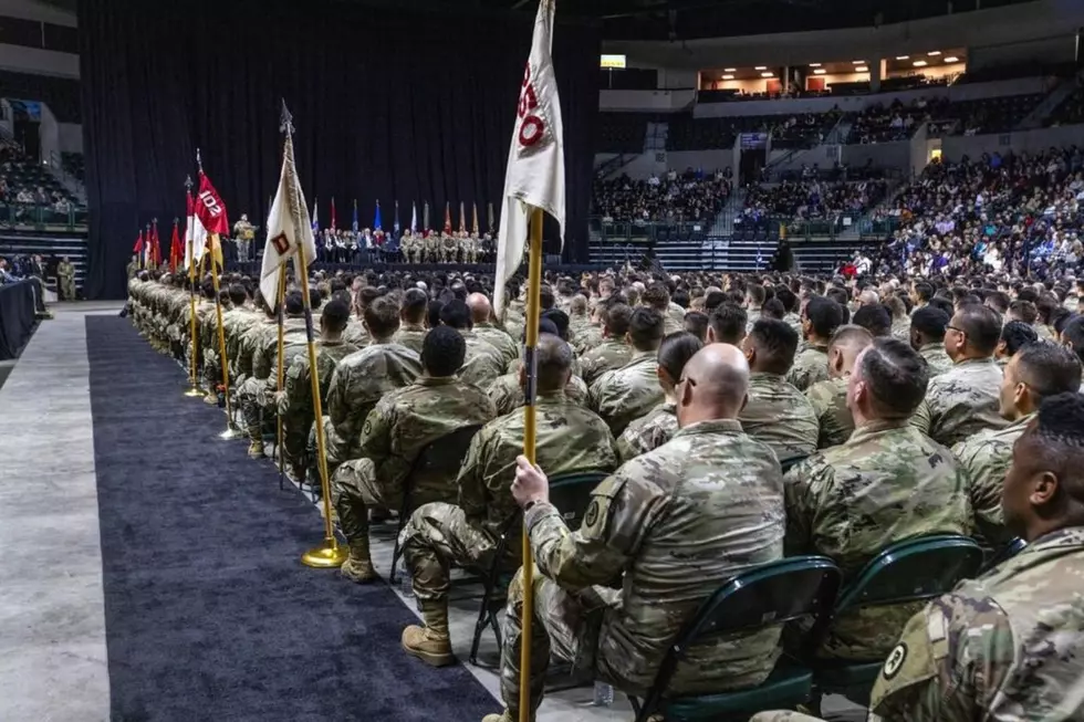 Members of the U.S. Army Soldiers of the 44th Infantry Brigade Combat Team at their farewell ceremony 1/14/24
