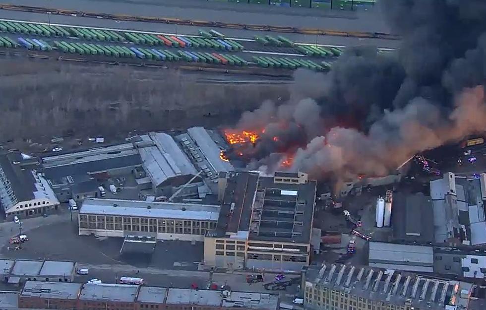 Massive industrial fire continues to rage in Elizabeth