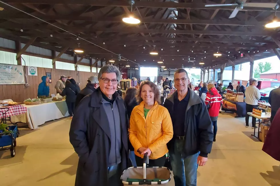 Burlington County Commissioner Deputy Director Dan O'Connell, Commissioner Allison Eckel, and Sheriff James Kostoplis attended Open Day of Burlington County Farmers Market.