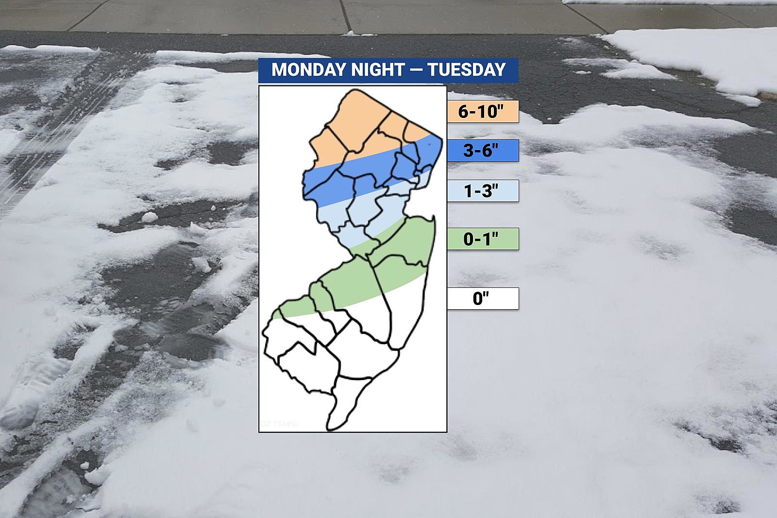 Snow north, rain south: Latest update on NJ's return to 'winter