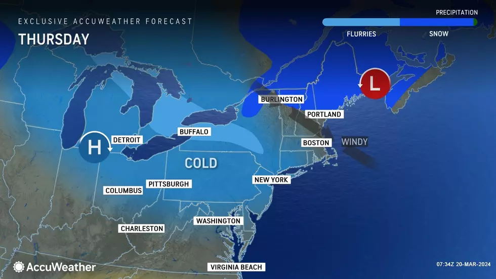 Cold air returns on Thursday, making for a couple more downright wintry days. (Accuweather)