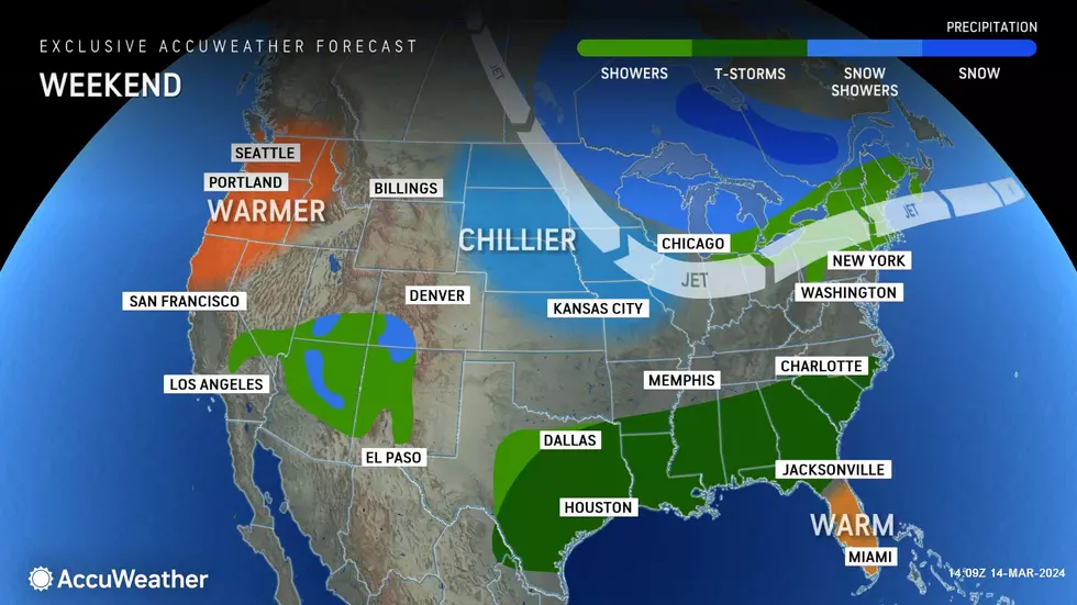 Rain may clip northern NJ Sunday morning. (Accuweather)
