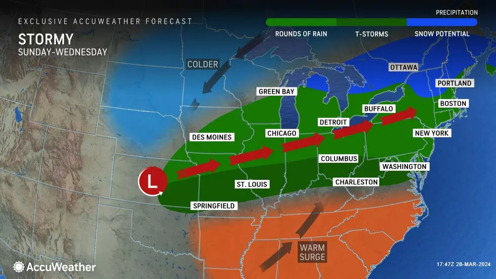 Another big storm system looms for next week, affecting New Jersey primarily from Tuesday to Wednesday. (Accuweather)