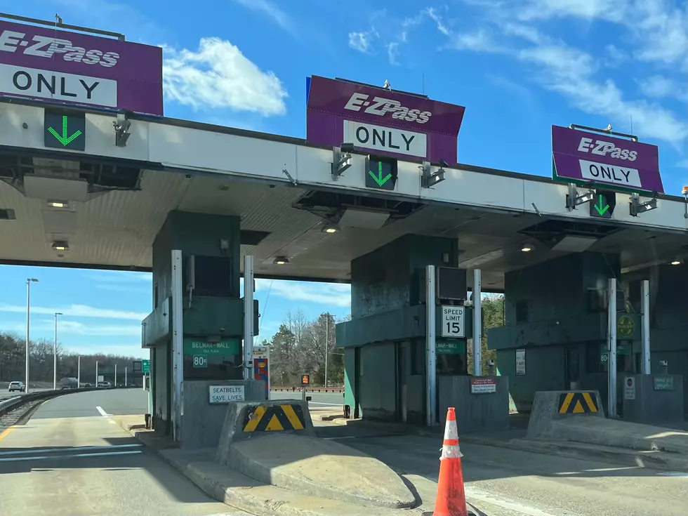 Garden State Parkway toll plaza with E-ZPass lanes