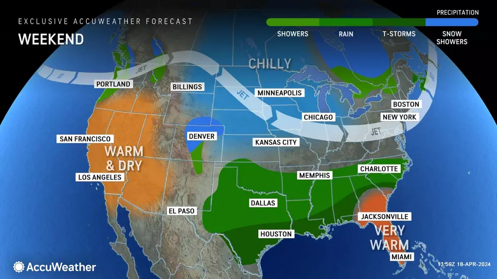 Sunday's weather looks fine, partly sunny, dry, and somewhat cool. (Accuweather)