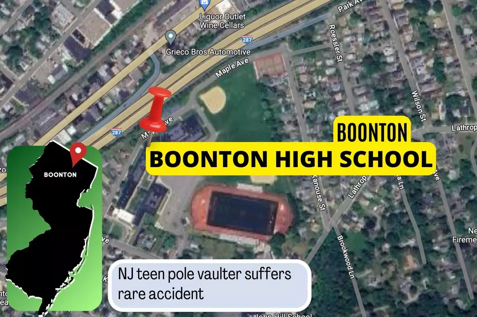 Boonton HS pole vault accident (Google Maps, Canva)