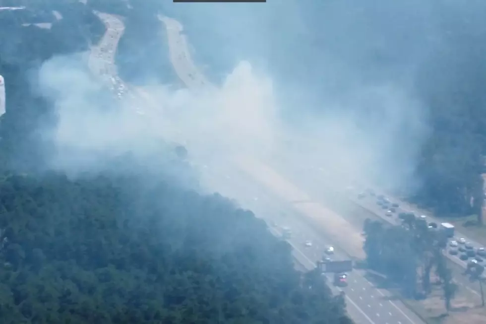 Smoky wildfire on the Garden State Parkway slows commute