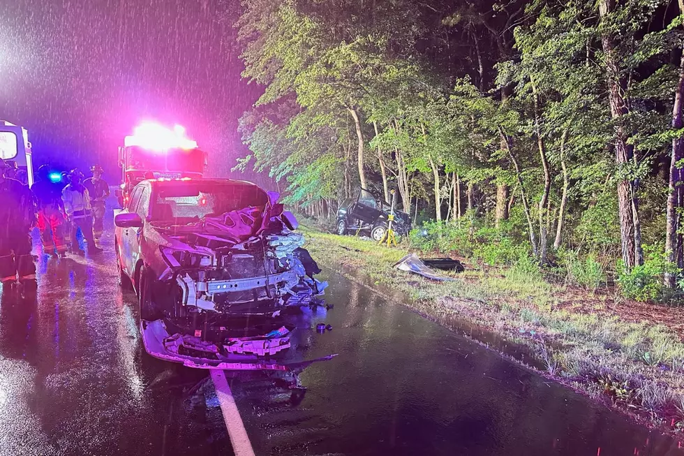 Car passing drivers on Route 70 hits another head on