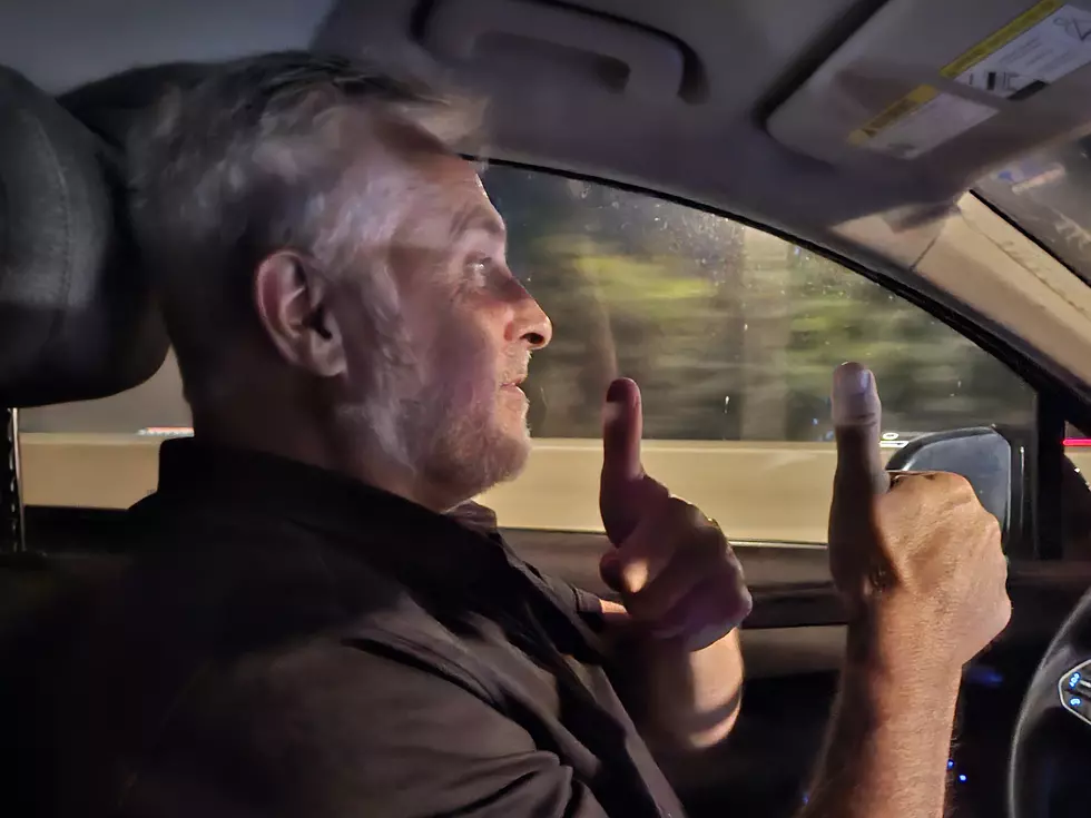 Eric Potts gives a two thumbs up on the way to Buc-ee's (Jen Ursillo)