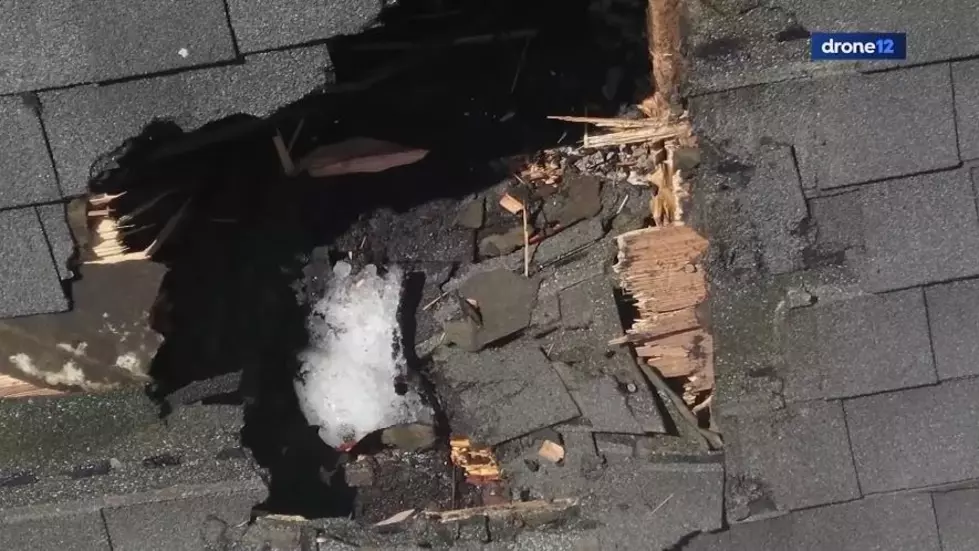 Huge ice block plummets from the sky, crashes through NJ house