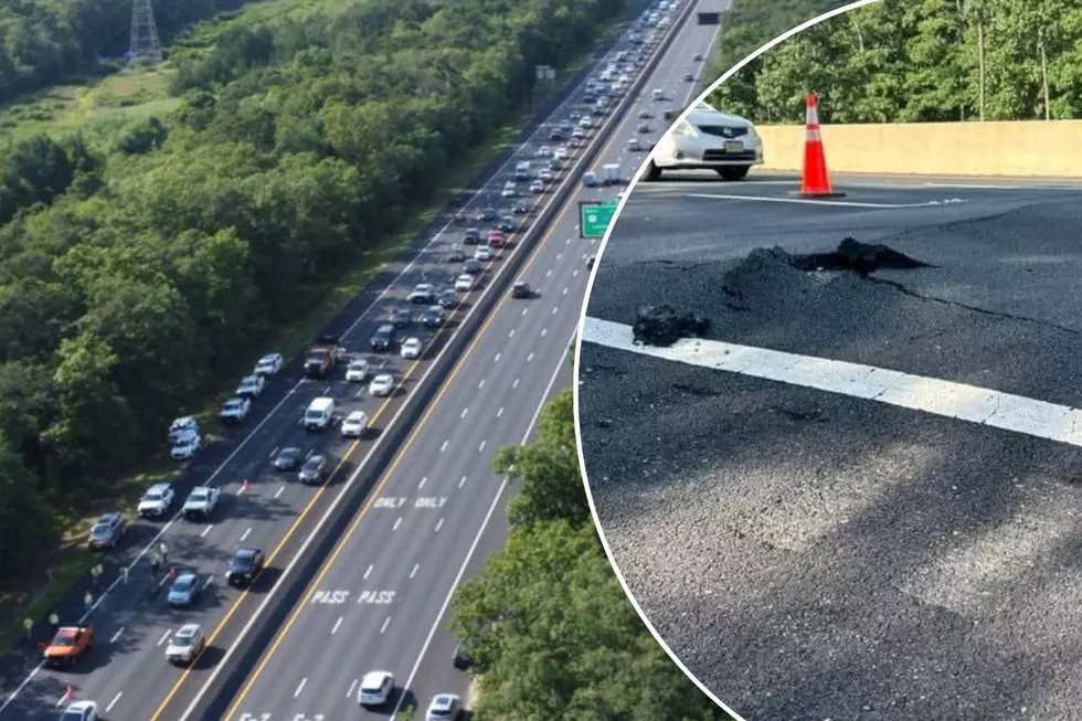 NJ traffic nightmare after road buckles on Garden State Parkway