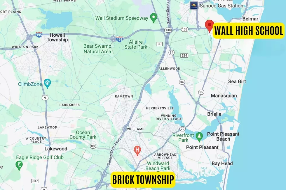 Wall, Brick distance (Google Maps, Canva, Townsquare Media Illustration)