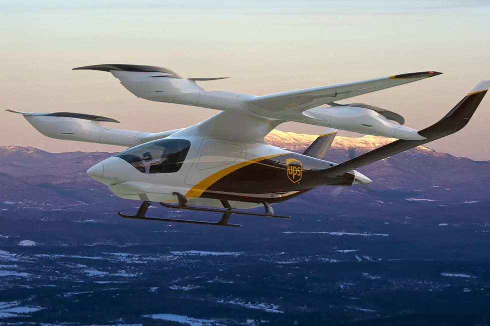 BETA electric aircraft with the UPS logo (United Parcel Service)