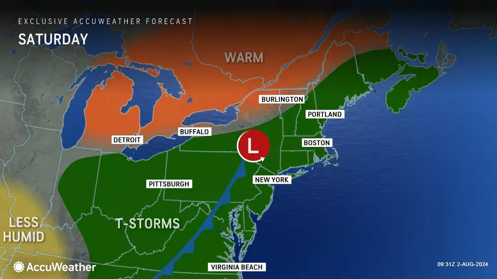 Another round of thunderstorms is likely late-day Saturday, as a storm system passes by. (Accuweather)