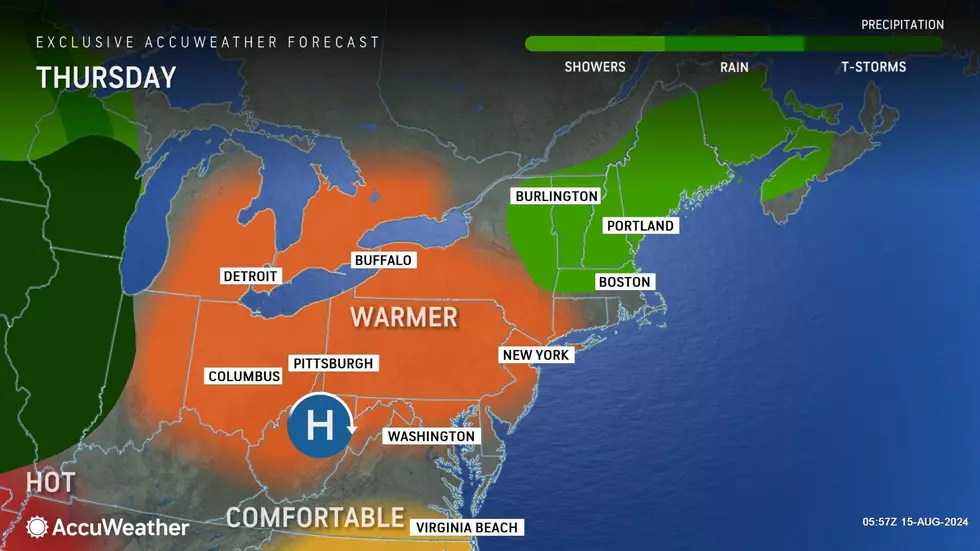 Thursday will be a typical summer day: Warm, semi-humid, and sunny.