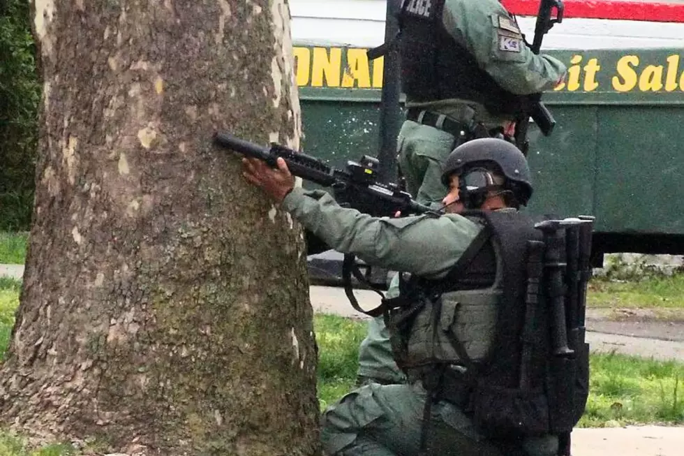 Standoff in Trenton on April 18, 2020. (Brian McCarthy)