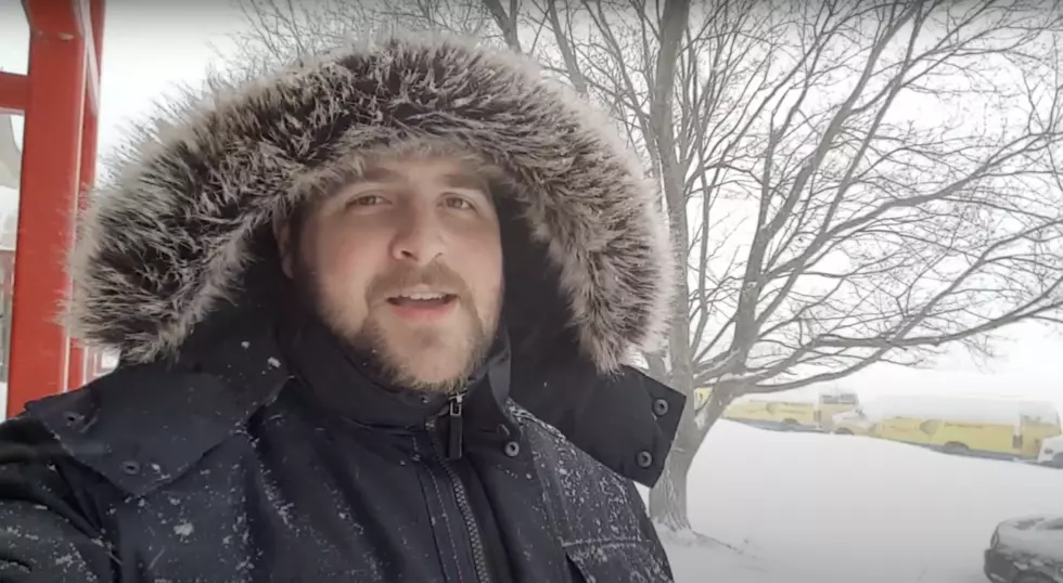 A mid-storm report during the Blizzard of 2016 in Ewing, N.J. (Dan Zarrow, Townsquare Media)