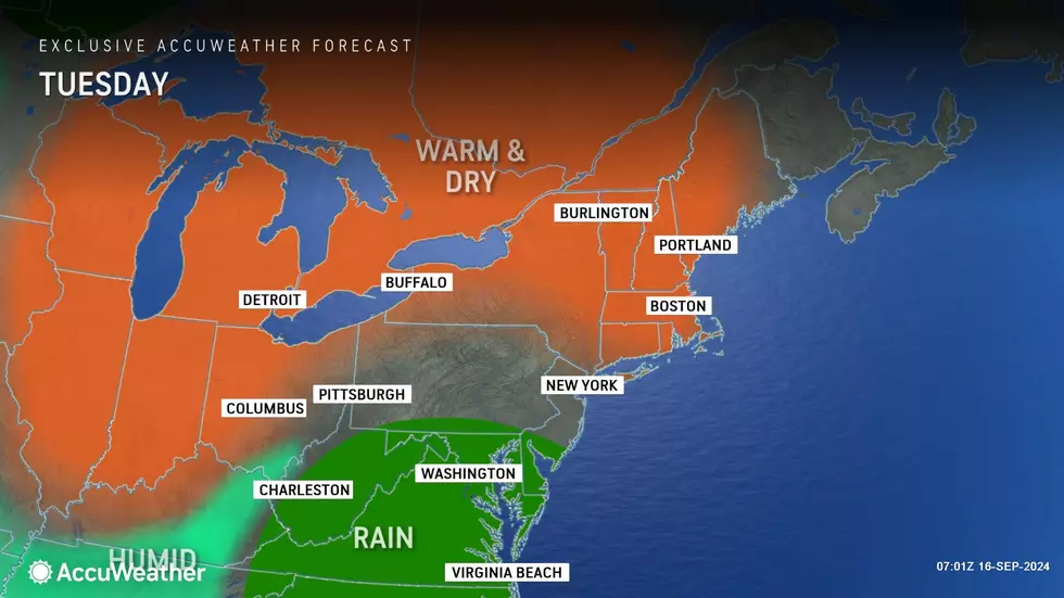 Rain showers may bubble up from the south at some point Tuesday. But most of the day will be dry. (Accuweather)