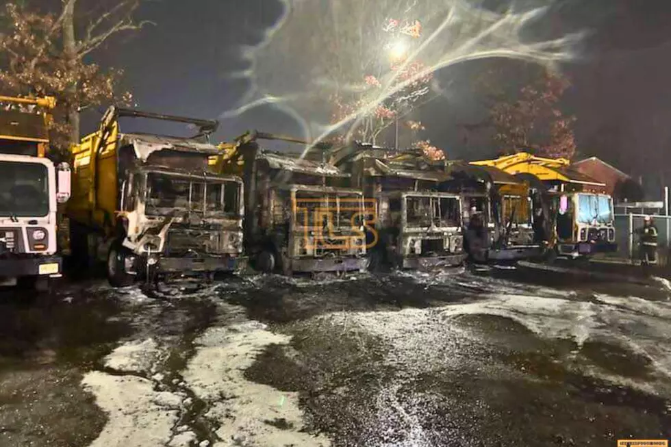 Garbage trucks burn in Jackson (Courtesy The Lakewood Scoop)