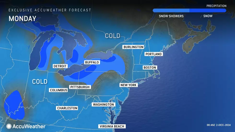 Not much going on in New Jersey's atmosphere to start the new week. It's just cold. (Accuweather)