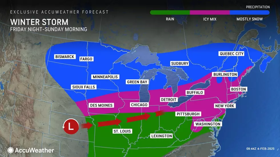 The track of our next storm system puts New Jersey squarely in the mixing bowl. We will likely see a transition from snow to sleet to freezing rain to plain rain from Wednesday night through Thursday midday. (Accuweather)