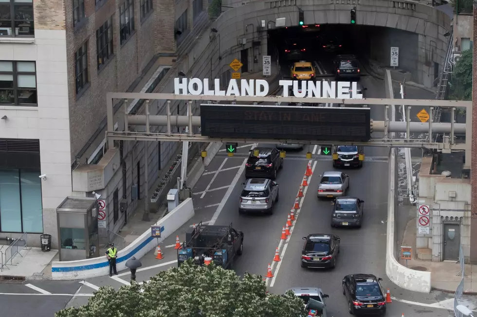 Afternoon rush hour traffic entering the Holland Tunnel to New Jersey. (AP Photo/Mary Altaffer)