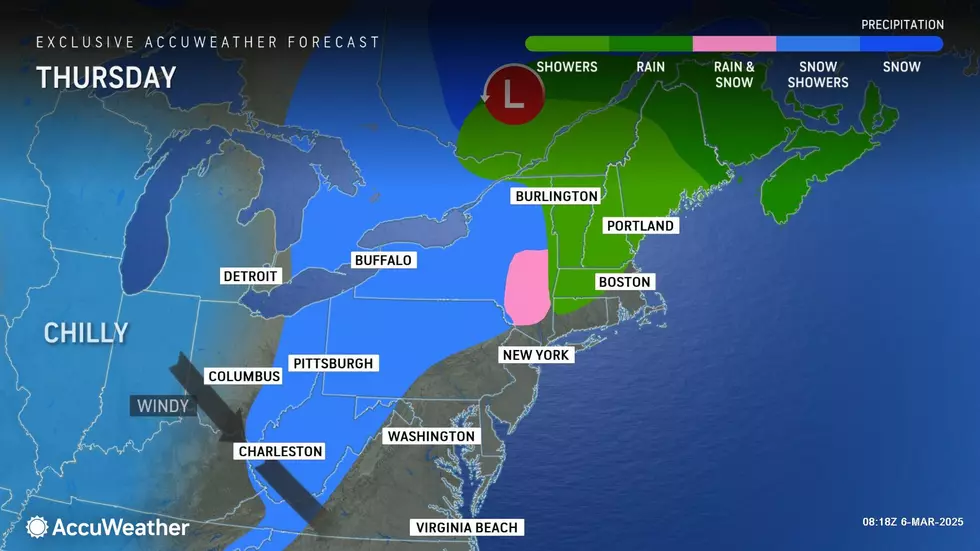 Thursday will turn windy and colder across New Jersey, with spotty showers limited to the early morning hours only. (Accuweather)